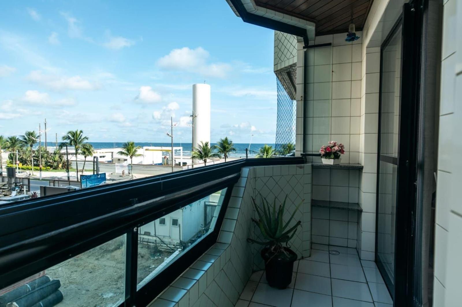 Frente Vista Mar Com Varanda Wi Fi 300Mbps E 10M Da Praia Da Tupi - Estacionamento Gratuito Praia Grande  Buitenkant foto